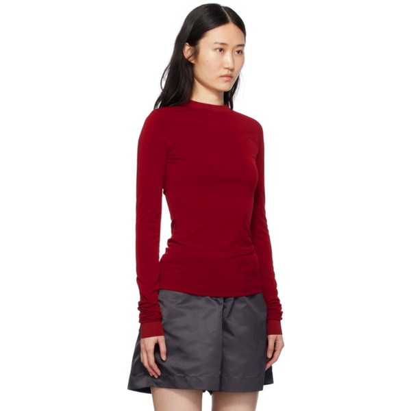 Birrot Red Slim Long Sleeve T-Shirt 241680F110002