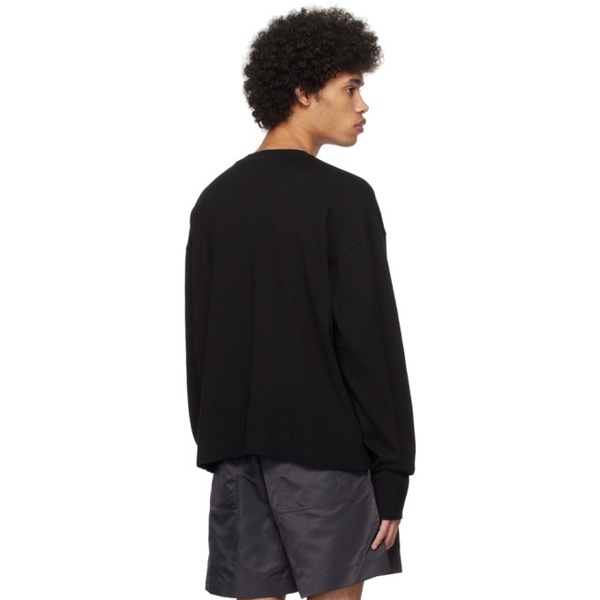  Birrot Black Embroidered Sweatshirt 241680M204000