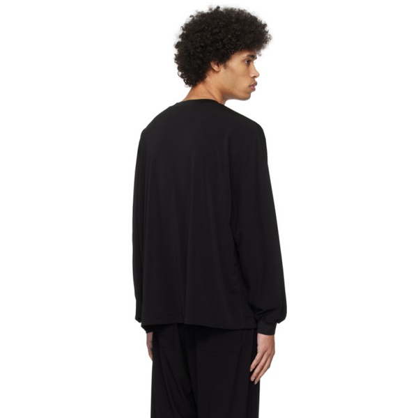  Birrot Black Lay1 Boxy Long Sleeve T-Shirt 241680M213008