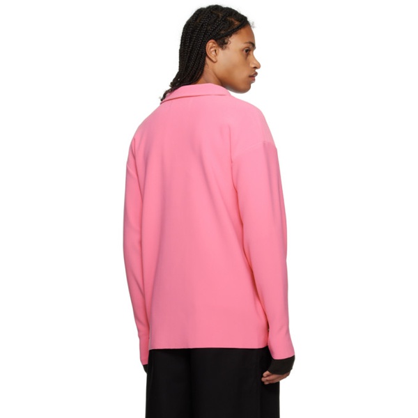  Birrot Pink Point Collar Shirt 232680M192005