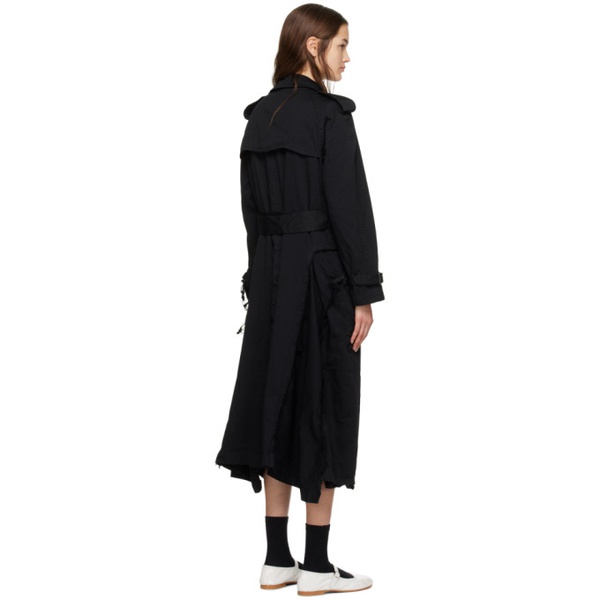  Black Comme des Garcons Black Double-Breasted Trench Coat 231935F067000