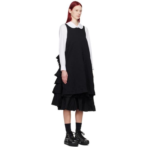  Black Comme des Garcons Black Tiered Midi Dress 241935F054001