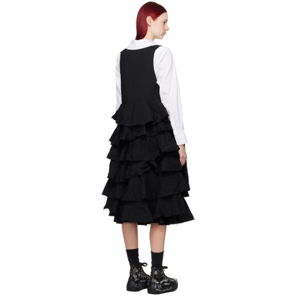  Black Comme des Garcons Black Tiered Midi Dress 241935F054001