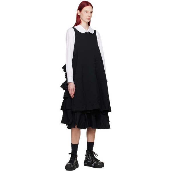  Black Comme des Garcons Black Tiered Midi Dress 241935F054001