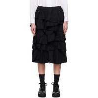 Black Comme des Garcons Black Tiered Midi Skirt 241935F092006