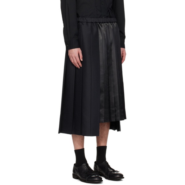  Black Comme des Garcons Black Pleated Midi Skirt 241935M191009