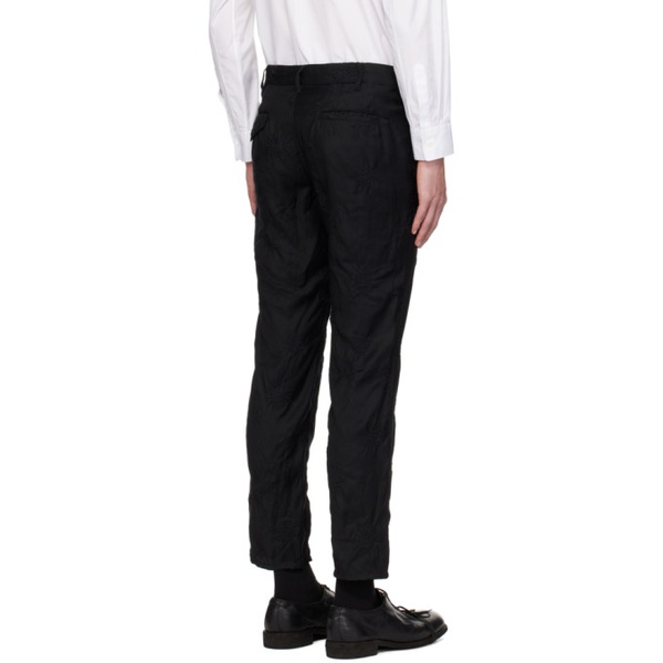  Black Comme des Garcons Black Embroidered Trousers 241935M191008