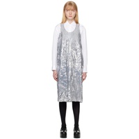 Black Comme des Garcons Silver Sequin Midi Dress 241935F054000