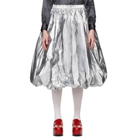 Black Comme des Garcons Silver Balloon Skirt 241935F090000