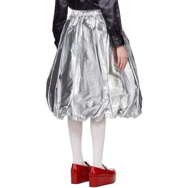  Black Comme des Garcons Silver Balloon Skirt 241935F090000