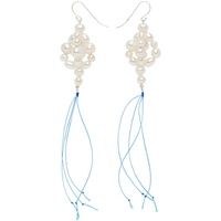 Bleue Burnham White Pearl Hanging Earrings 231379F009000