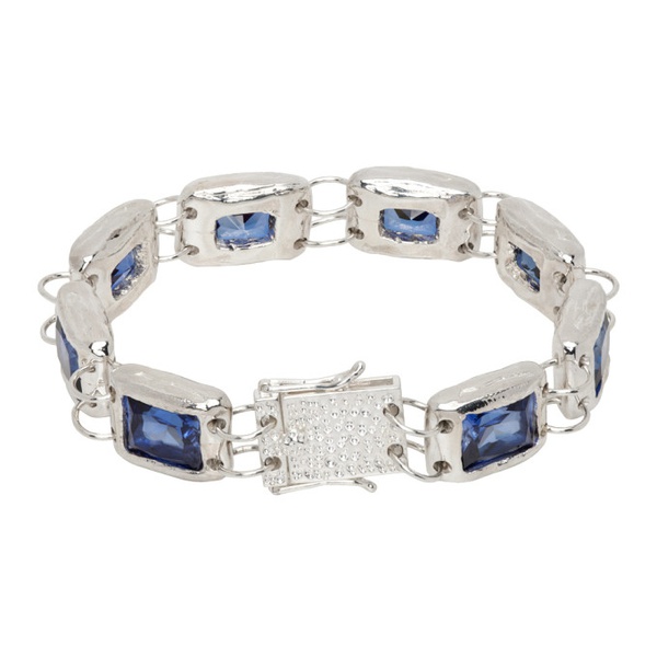  Bleue Burnham Silver & Blue Rose Bracelet 241379M142010