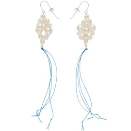 Bleue Burnham White Hanging Antique Pearl Earrings 232379F022021