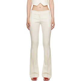 블루마린 Blumarine White Flared Trousers 232901F087018
