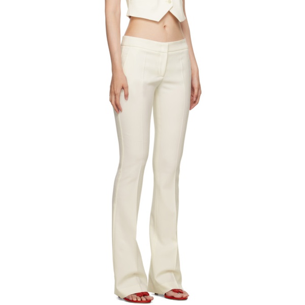  블루마린 Blumarine White Flared Trousers 232901F087018