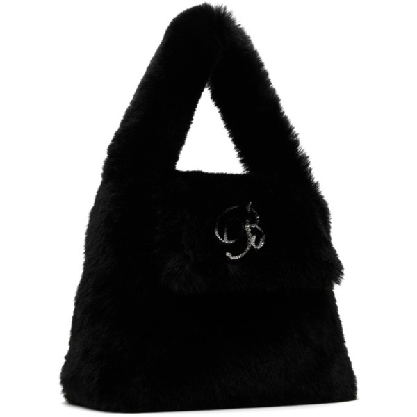  블루마린 Blumarine Black Faux-Fur Bag 232901F048023