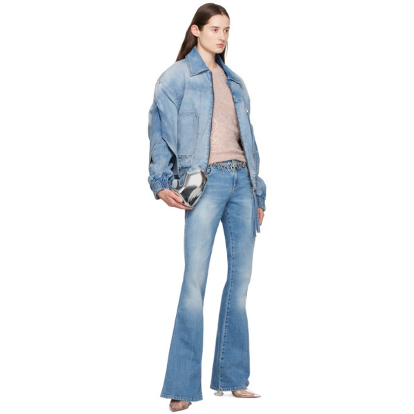  블루마린 Blumarine Blue Giacca Denim Bomber 241901F058003