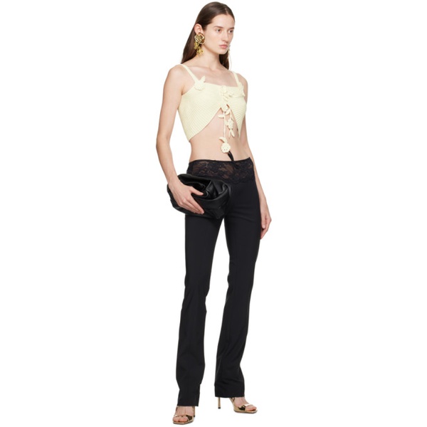  블루마린 Blumarine Black Slim-Fit Trousers 241901F087009