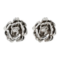 블루마린 Blumarine Silver Rose Earrings 241901F022001