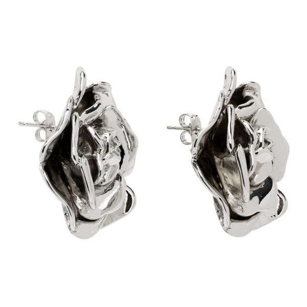  블루마린 Blumarine Silver Rose Earrings 241901F022001