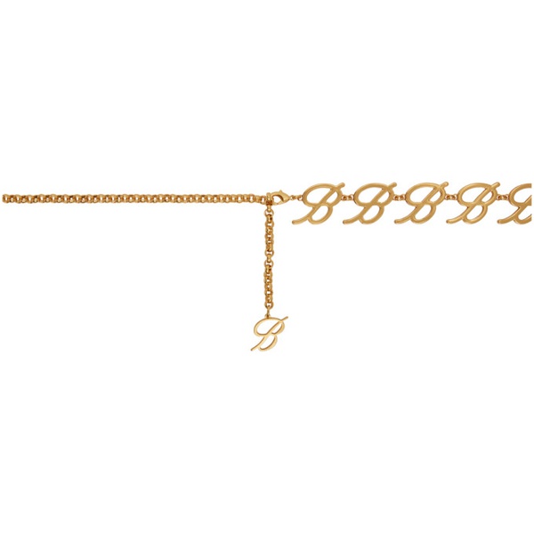  블루마린 Blumarine Gold Logo Chain Belt 241901F001001