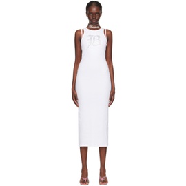 블루마린 Blumarine White Graphic Midi Dress 241901F054005