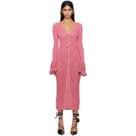 블루마린 Blumarine Pink Button Midi Dress 241901F054001