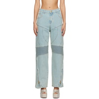 블루마린 Blumarine Blue Biker Jeans 231901F069005