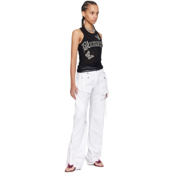  블루마린 Blumarine SSENSE Exclusive White Denim Cargo Pants 241901F087008