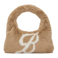 블루마린 Blumarine Brown Eco-Fur Shoulder Bag 222901F048002