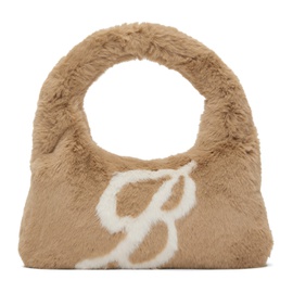 블루마린 Blumarine Brown Eco-Fur Shoulder Bag 222901F048002