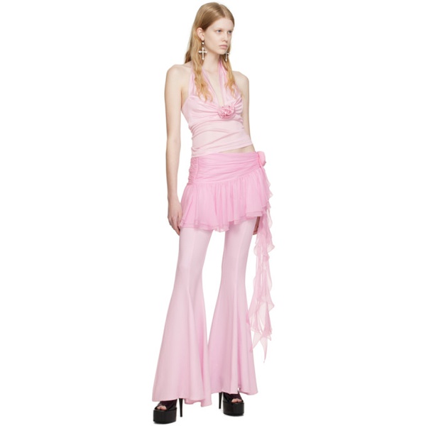  블루마린 Blumarine Pink 3D Rose Miniskirt 231901F090021