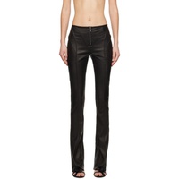 블루마린 Blumarine Black Paneled Leather Pants 241901F084003