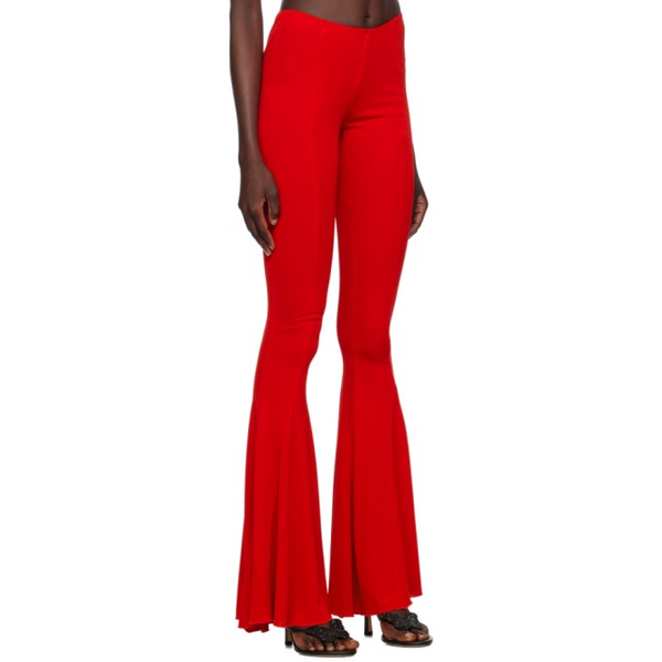  블루마린 Blumarine Red Flared Trousers 231901F087025