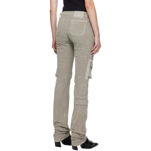  블루마린 Blumarine Gray Cargo Pocket Trousers 232901F087019