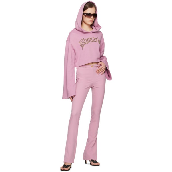  블루마린 Blumarine Pink Belted Trousers 231901F087007