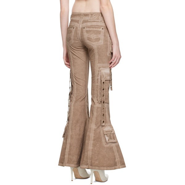  블루마린 Blumarine Brown Strap Trousers 231901F087008