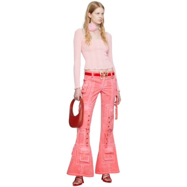  블루마린 Blumarine SSENSE Exclusive Pink Trousers 231901F087035