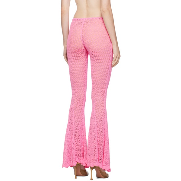  블루마린 Blumarine Pink Flared Trousers 231901F087012
