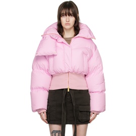블루마린 Blumarine Pink Down Padded Jacket 222901F061000
