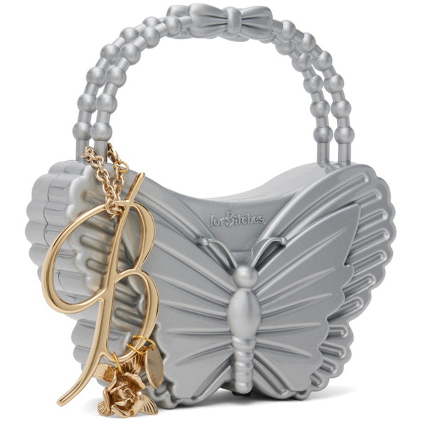  블루마린 Blumarine Silver forBitches 에디트 Edition Butterfly-Shaped Bag 241901F046021