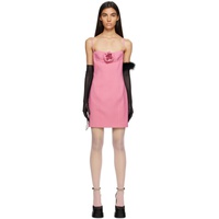 블루마린 Blumarine Pink Rose Minidress 231901F052004