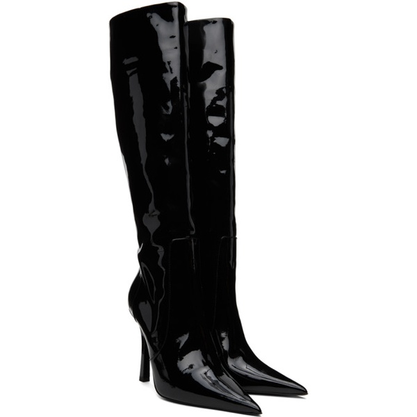  블루마린 Blumarine Black Pointed Tall Boots 222901F115003
