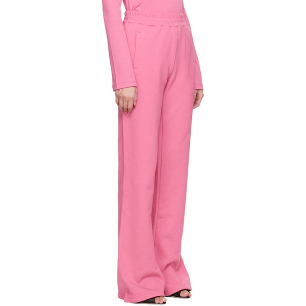  블루마린 Blumarine Pink Embroidered Lounge Pants 222901F086000