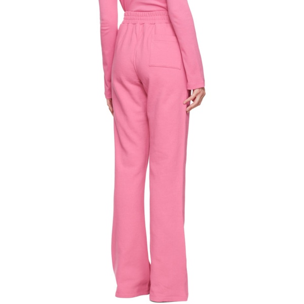  블루마린 Blumarine Pink Embroidered Lounge Pants 222901F086000