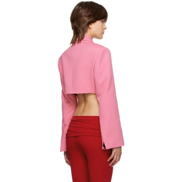  블루마린 Blumarine Pink Cropped Blazer 231901F057000