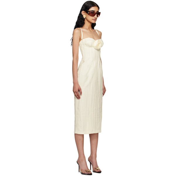  블루마린 Blumarine 오프화이트 Off-White Floral Midi Dress 241901F052076