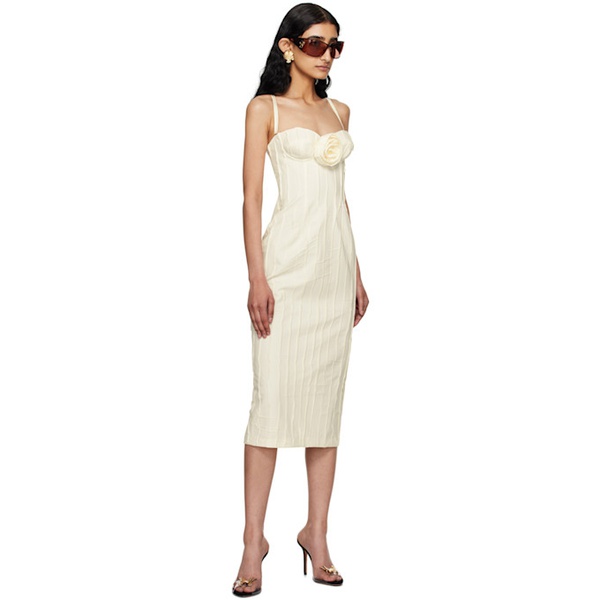  블루마린 Blumarine 오프화이트 Off-White Floral Midi Dress 241901F052076