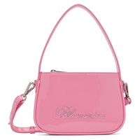 블루마린 Blumarine Pink Rhinestone Logo Bag 232901F048010