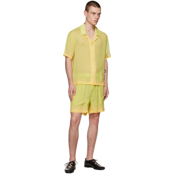  보디 Bode Yellow Deco Zig Zag Shirt 222169M192102